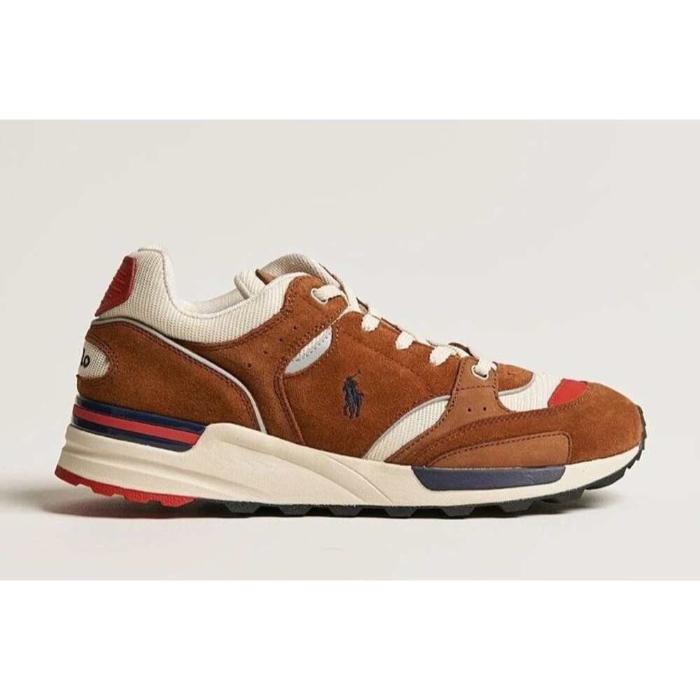NWOB Polo Ralph Lauren MEN'S SHOES 11 Trackstr 200 Sneaker Teak